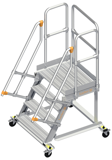 Layher Alu-Wartungsbühne 60° m. Handlauf 0,80x0,96m #1138604